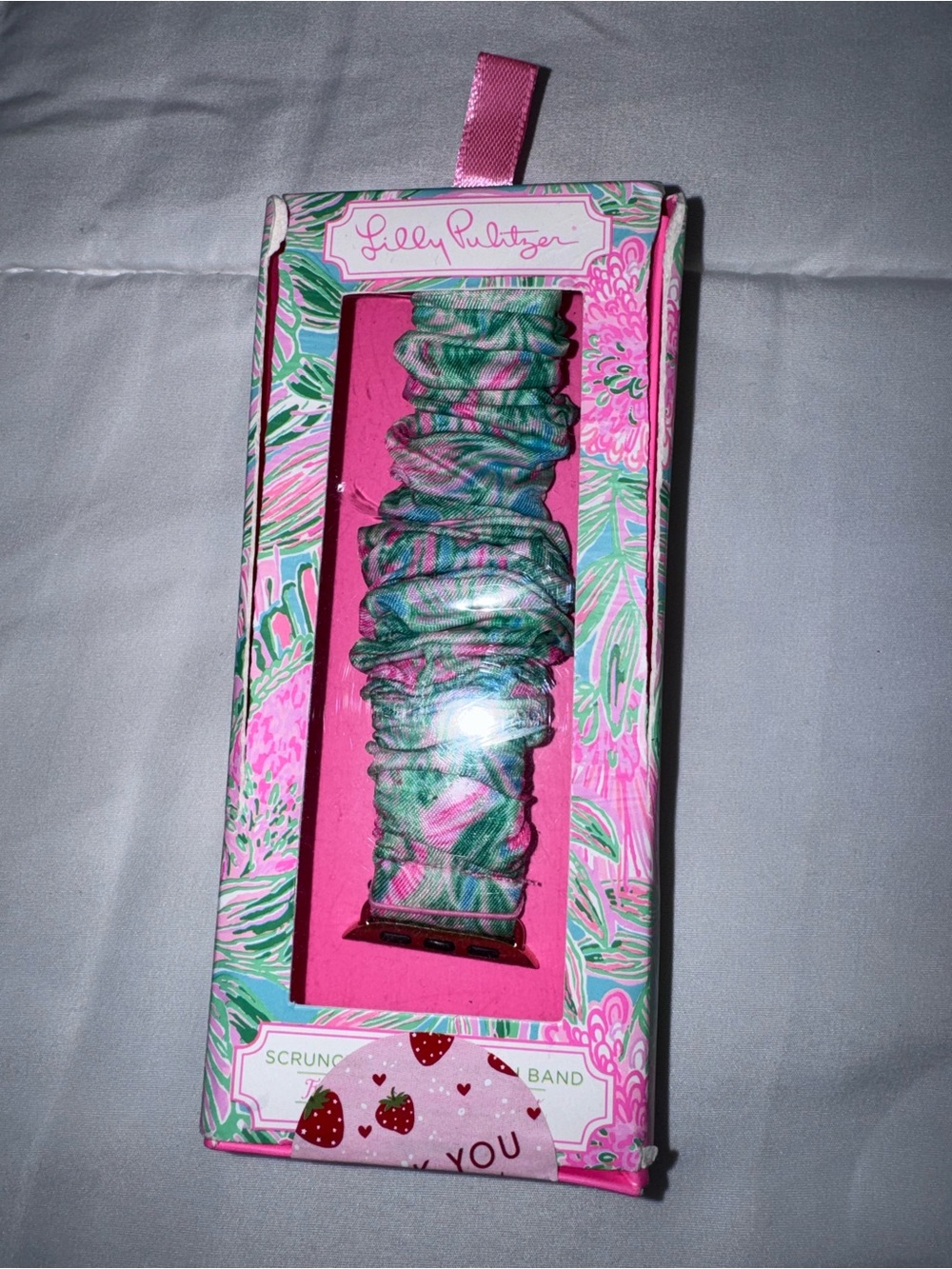Lilly Pulitzer scrunchie Apple Watch band!
